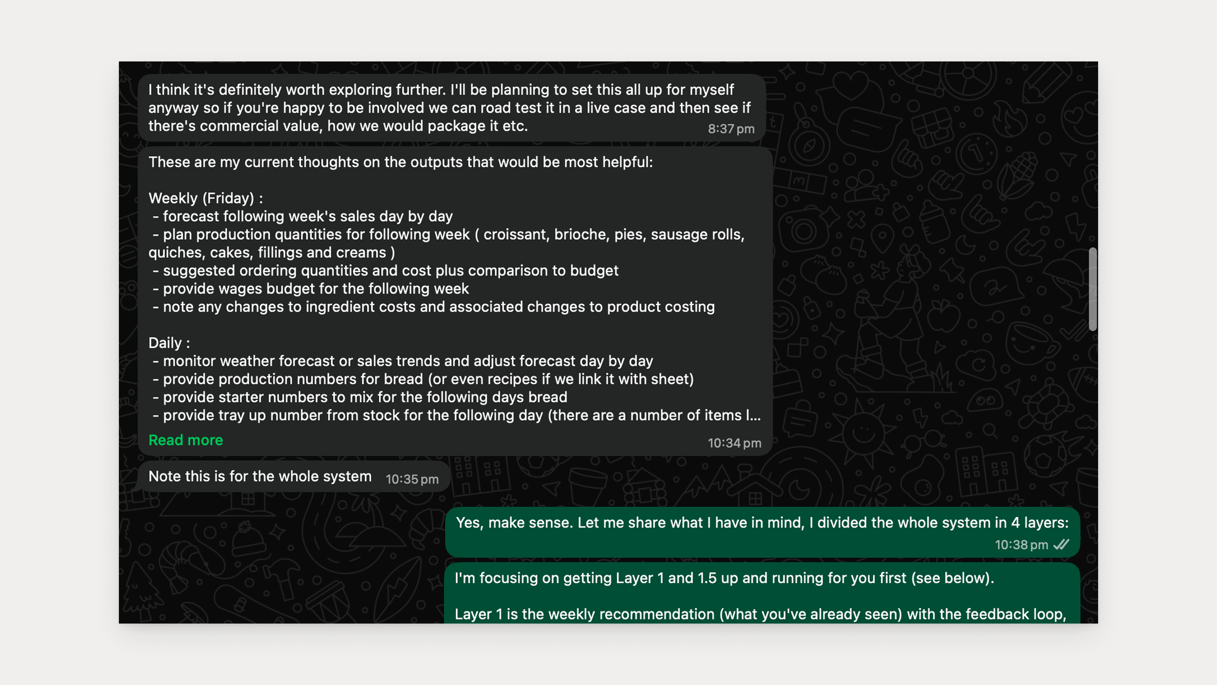 Josh's original message — the conversation that started this