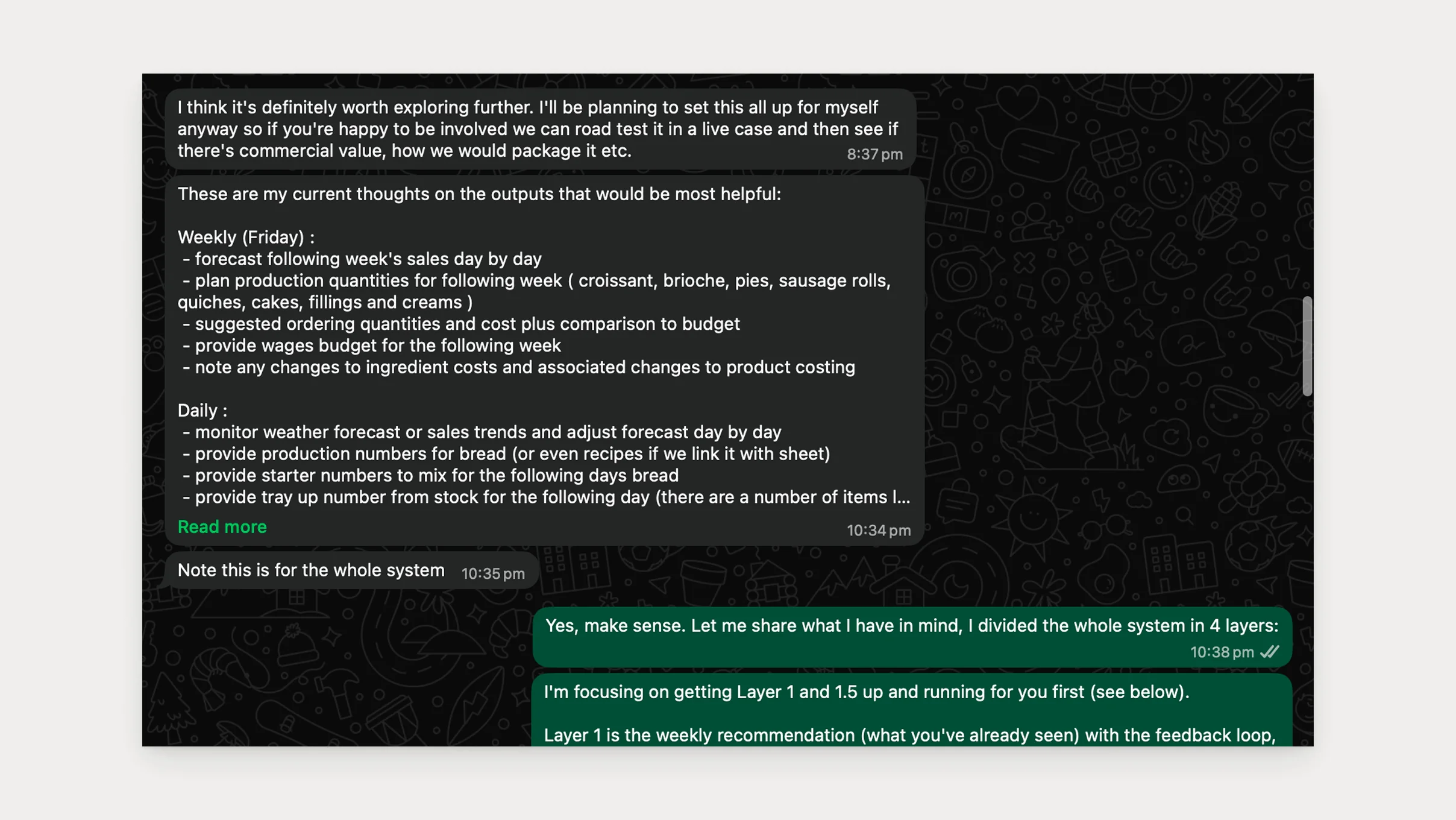 Josh's original message — the conversation that started this
