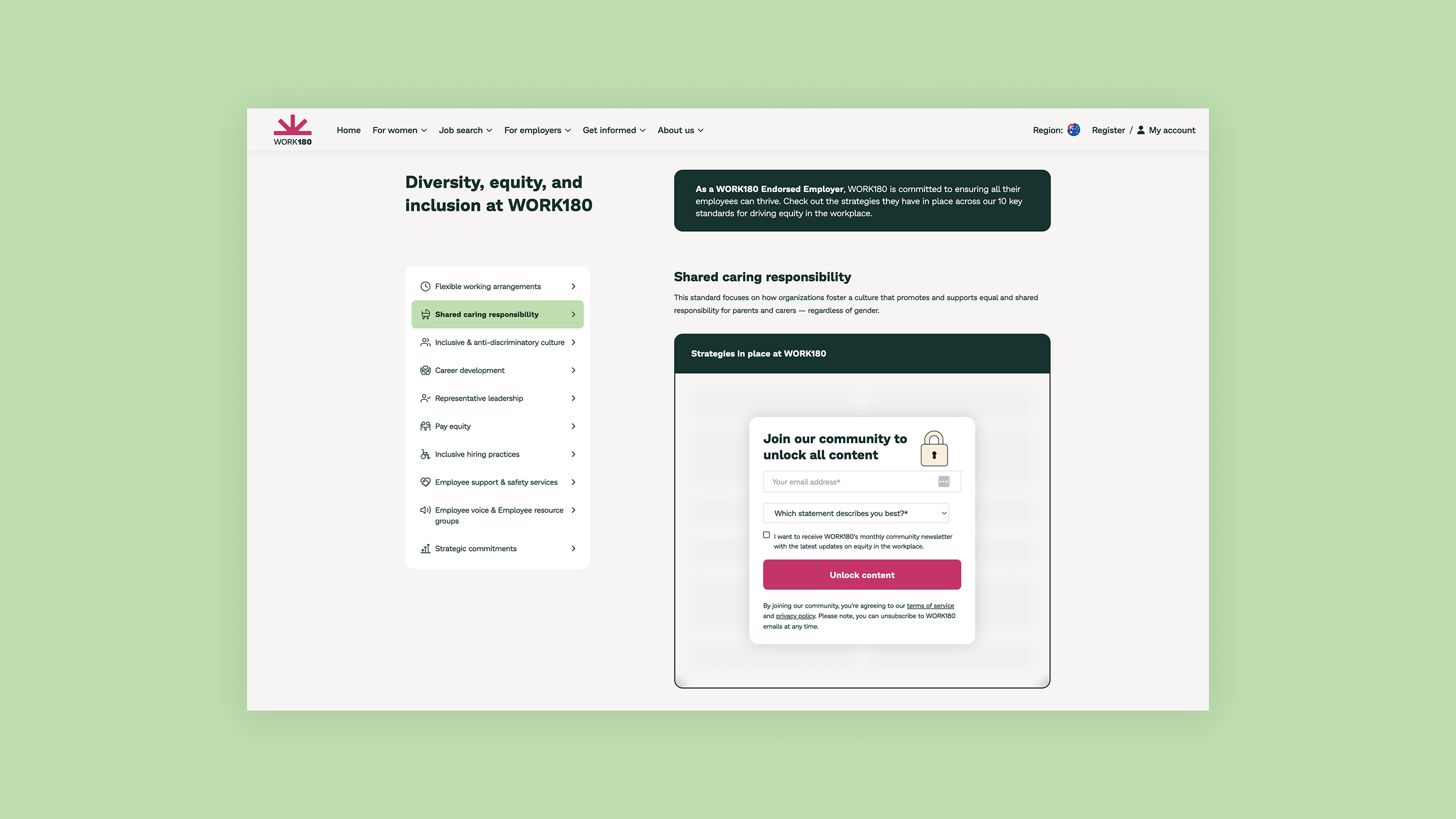 Work180 — Equity Board